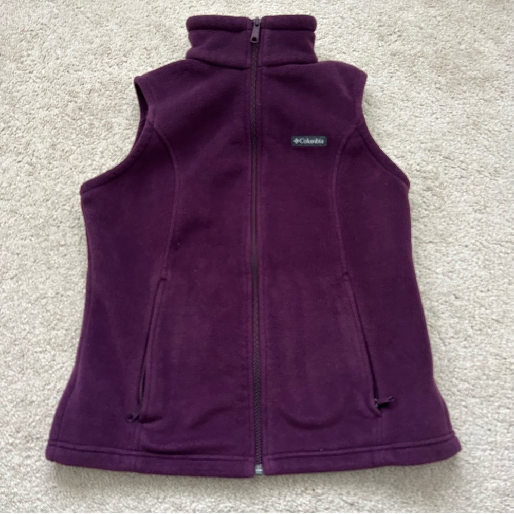 Columbia Rich Purple Fleece Jacket Vest